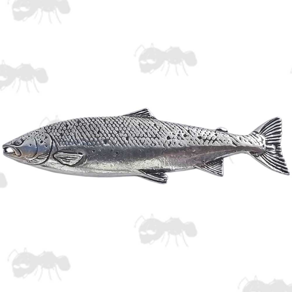 Atlantic Salmon Pewter Pin Badge