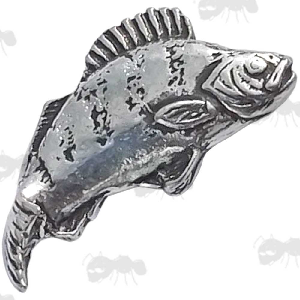 Small Perch Pewter Pin Badge