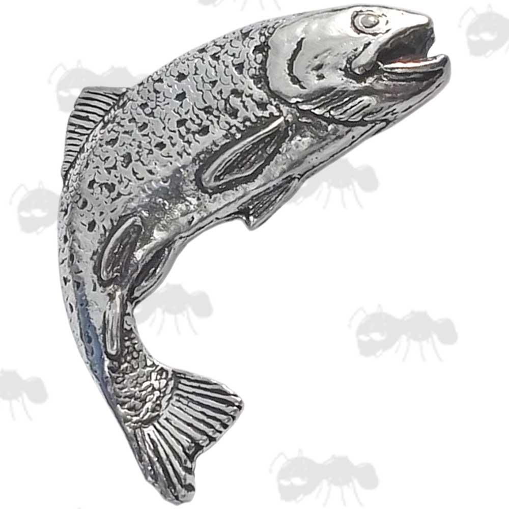 Trout Pewter Pin Badge