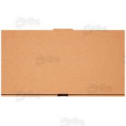 Assembled Brown Cardboard Calzone Pizza Box with Integral Lid