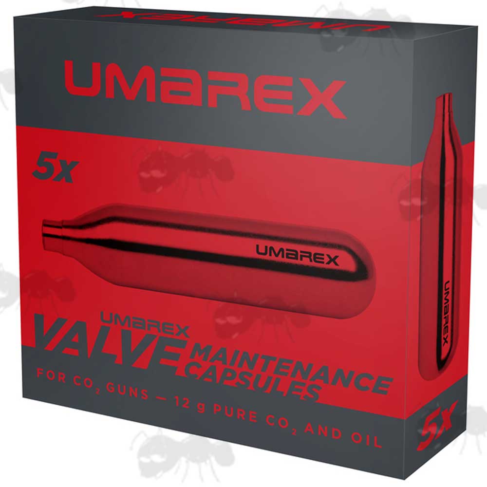 Five Umarex Valve Maintenance C02 Capsules In a Box