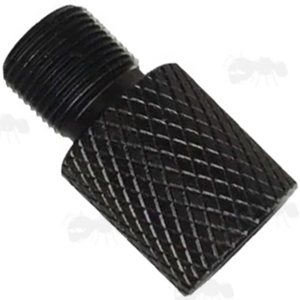 Black Anodised Alloy M14x1 Left Hand Thread To 1/2x20 TPI Threaded Muzzle Adapter