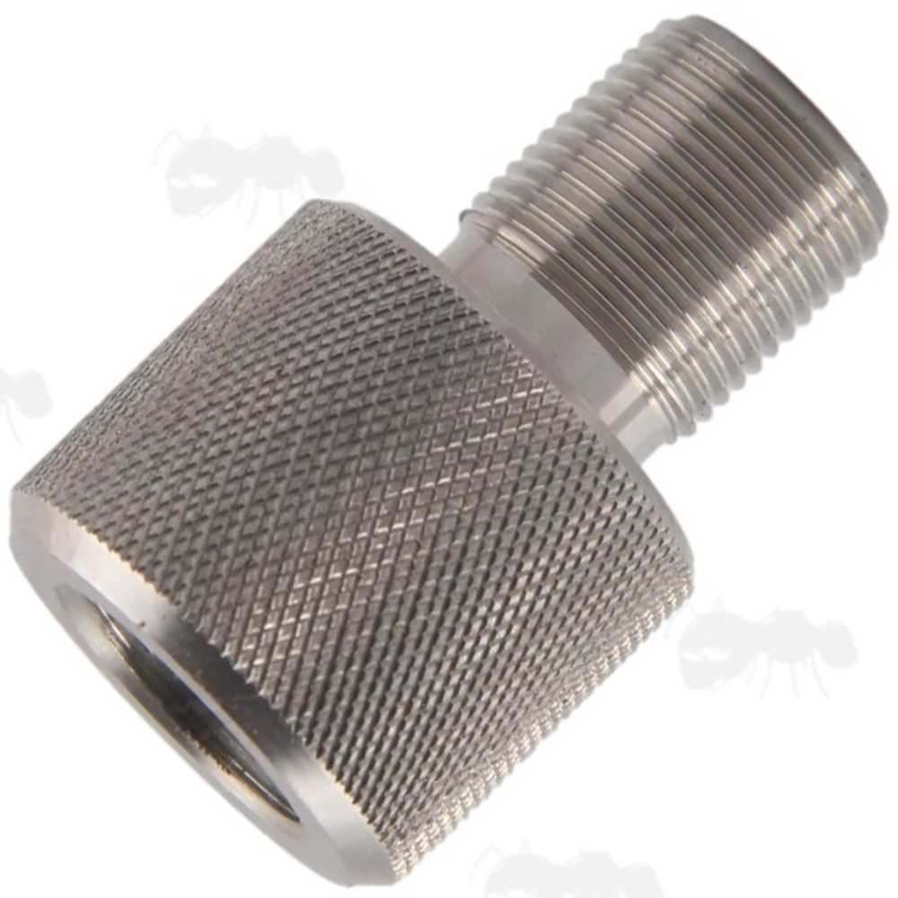 External Thread View of The Stainless Steel Threaded Muzzle Adapter for SMK Artemis M11 Air Rifle To 1/2x28 UNEF TPI Thread