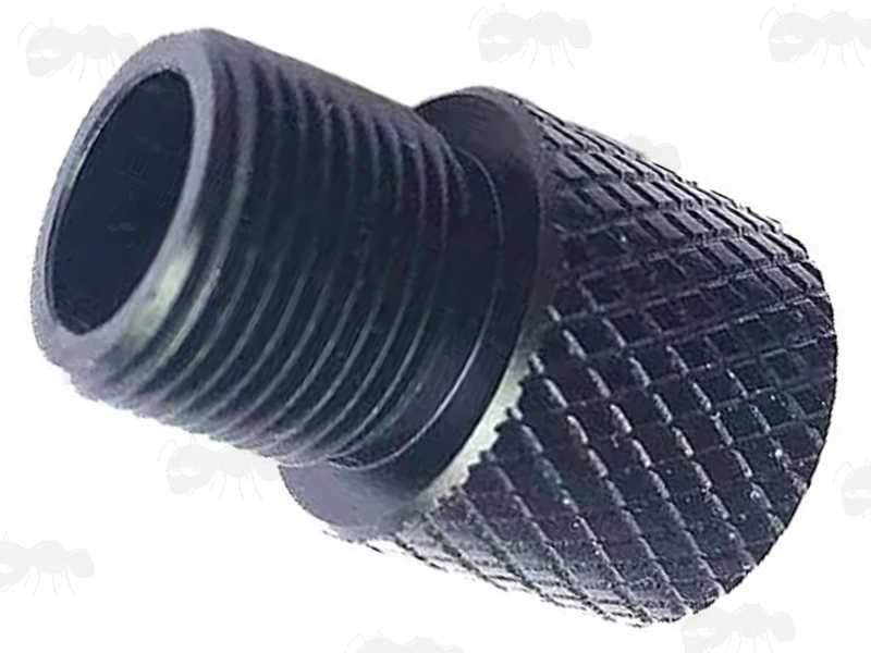 Black Anodised Alloy M14x1 Right Hand Thread To M14x1 Left Hand Thread Muzzle Adapter