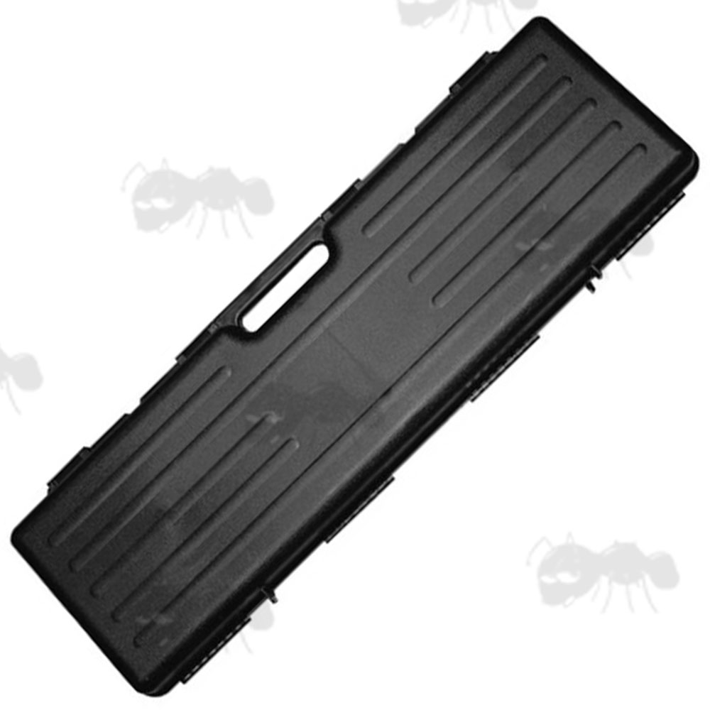 120cm Long AnTac Rectangular Heavy-Duty All Black Hard Plastic Gun Storage / Carry Case with Integrated Handle