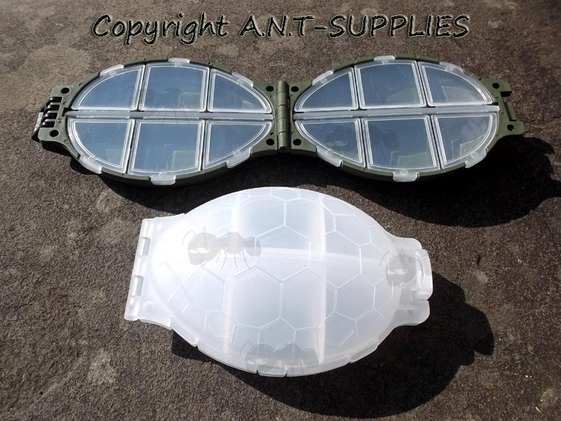 Green and Clear Plastic Turtle Shaped Fishing Bit Boxes