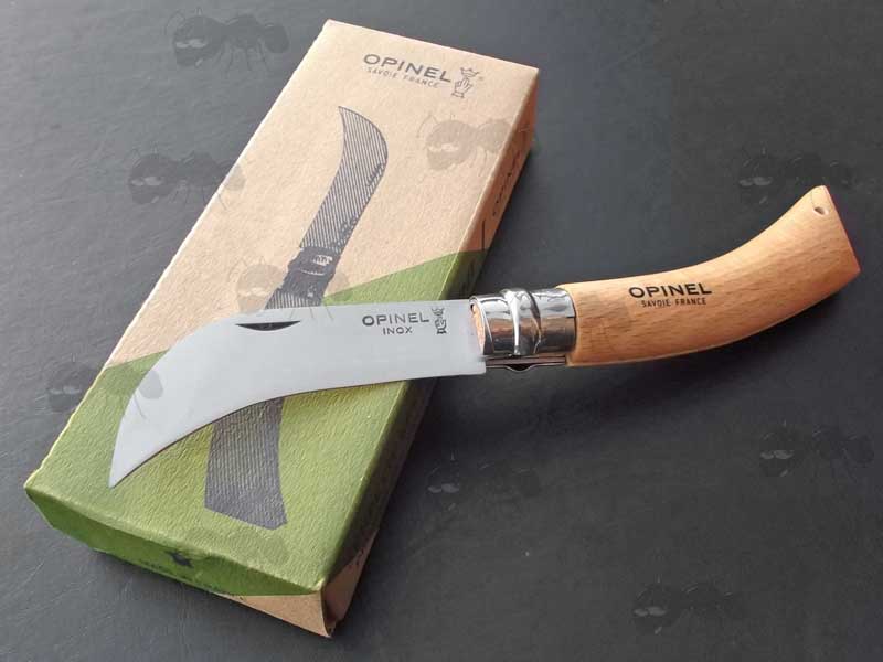 Opinel No.8 LC Curved Blade Pruning Knife with Packaging