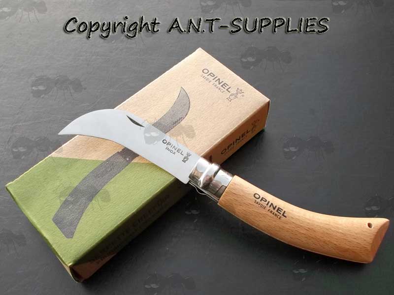 Opinel No.8 LC Curved Blade Pruning Knife with Packaging