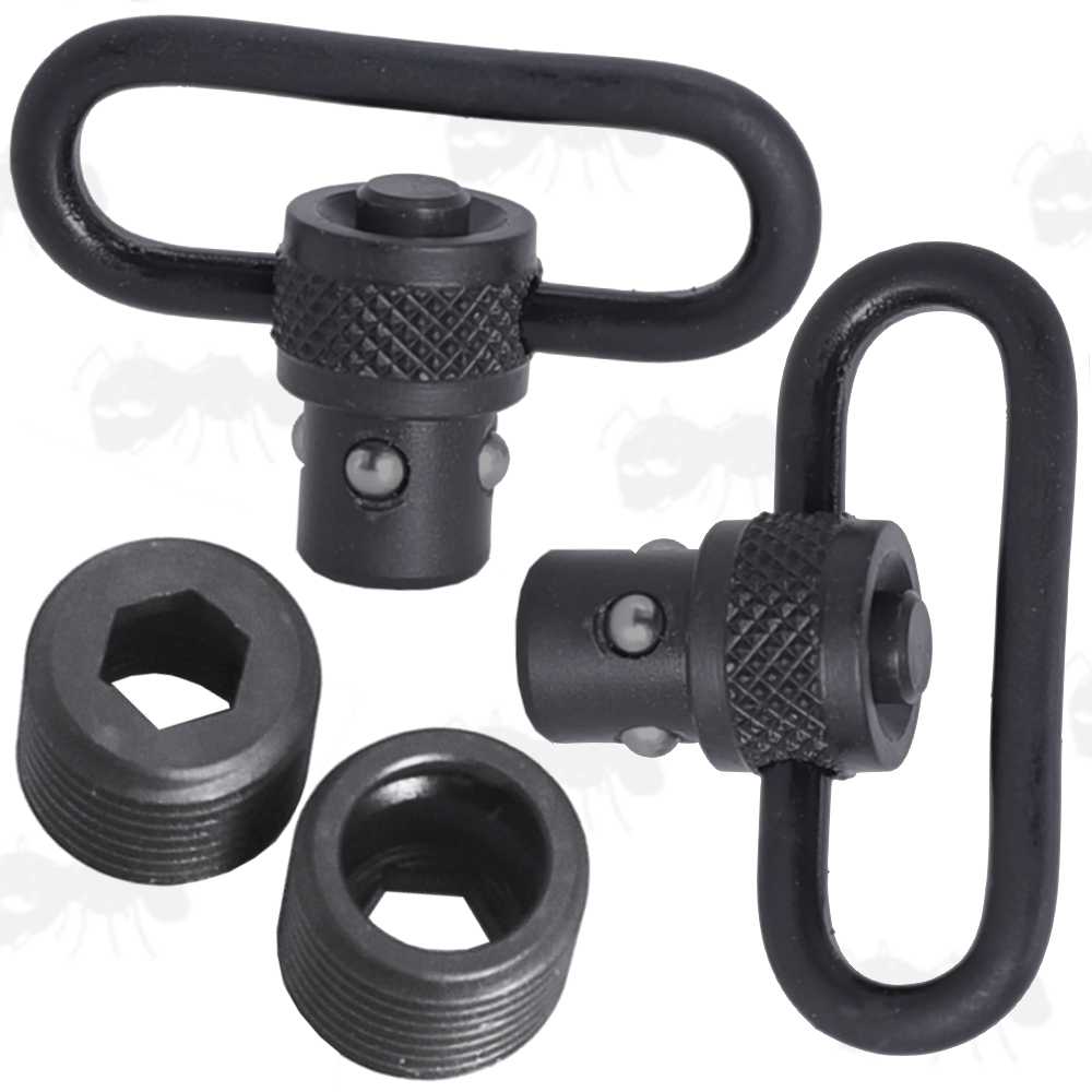 Push Button Release Socket 30mm Sling Swivels with Threaded Base Sockets