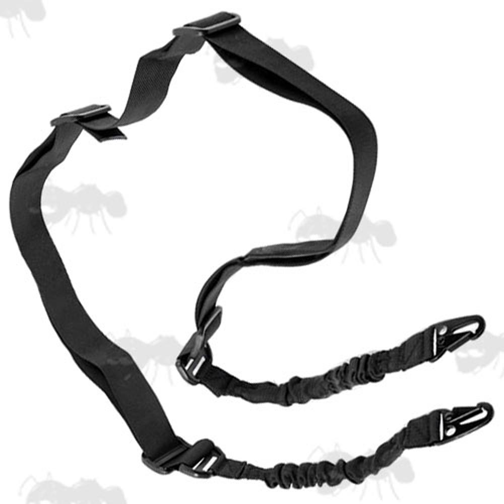 Black Two Point Bungee Rifle Sling