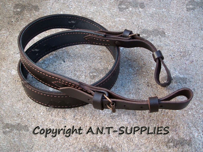 Bisley Thick Leather Gun Sling with Rubber Padding