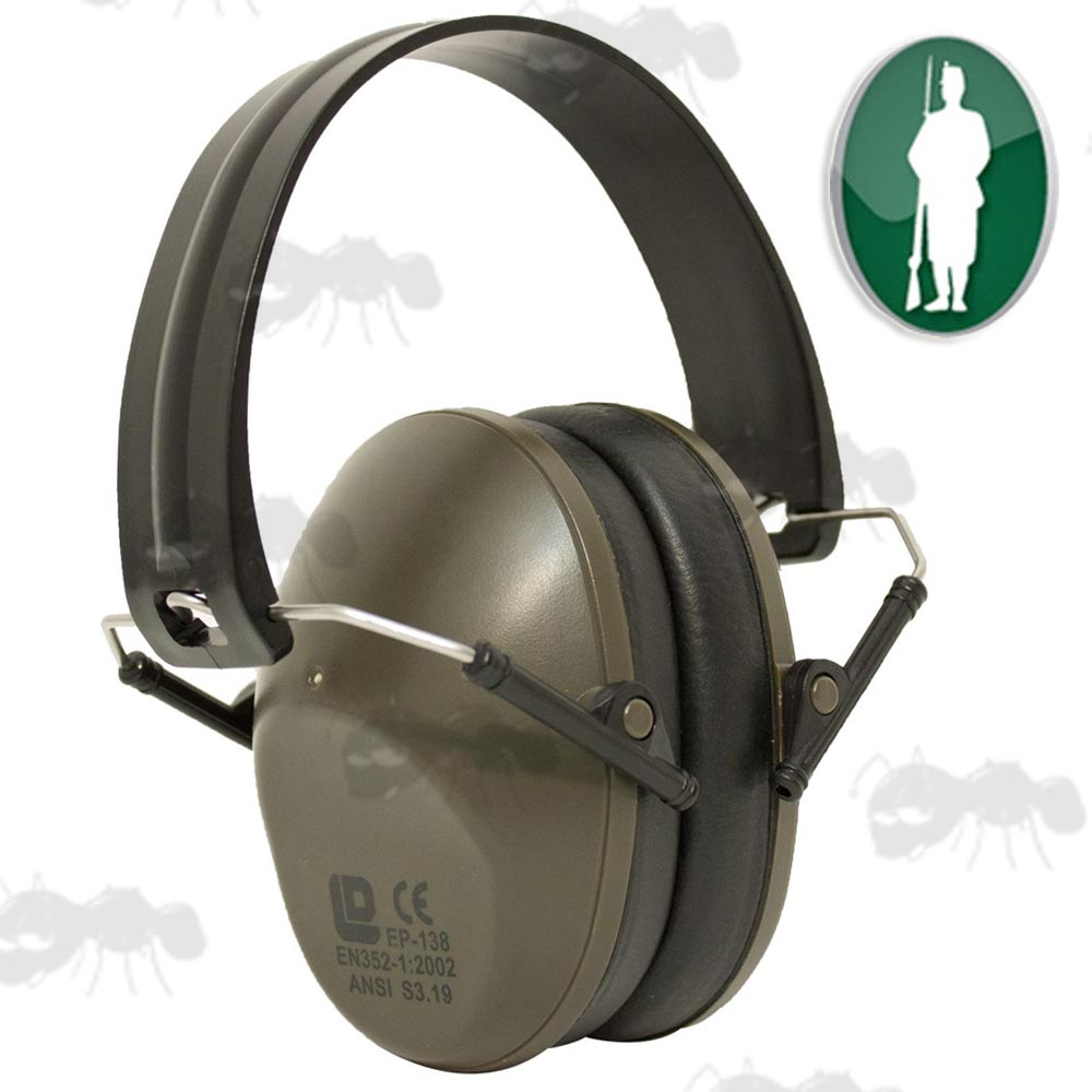 Green Ear Muff Shooters Hearing Protection by Bisley