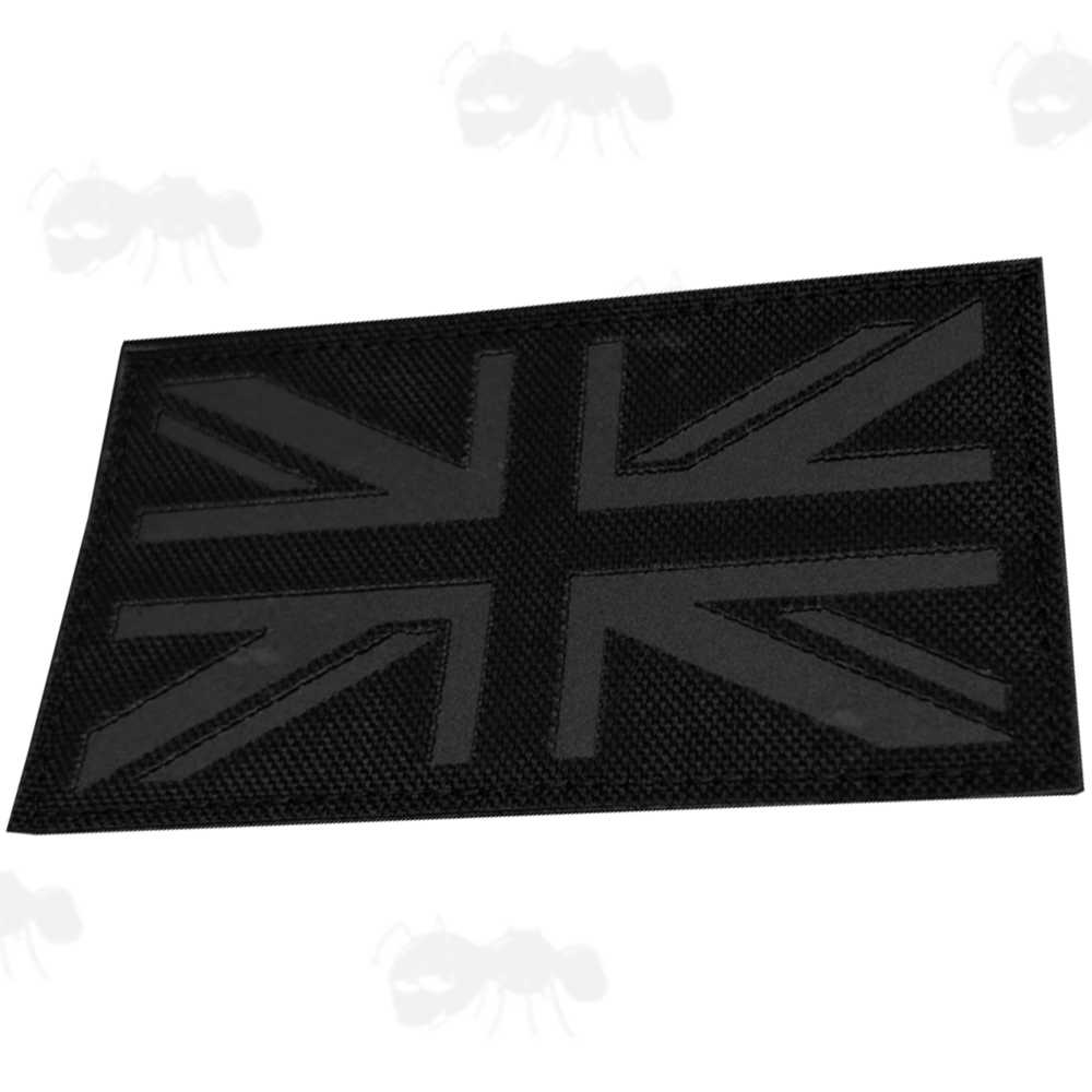 Black Infrared Reflective UK Flag Morale Patch