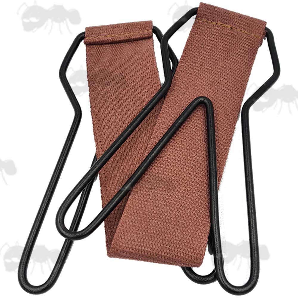 Bisley Brown Canvas Strap and Double V Loop Game Carrier