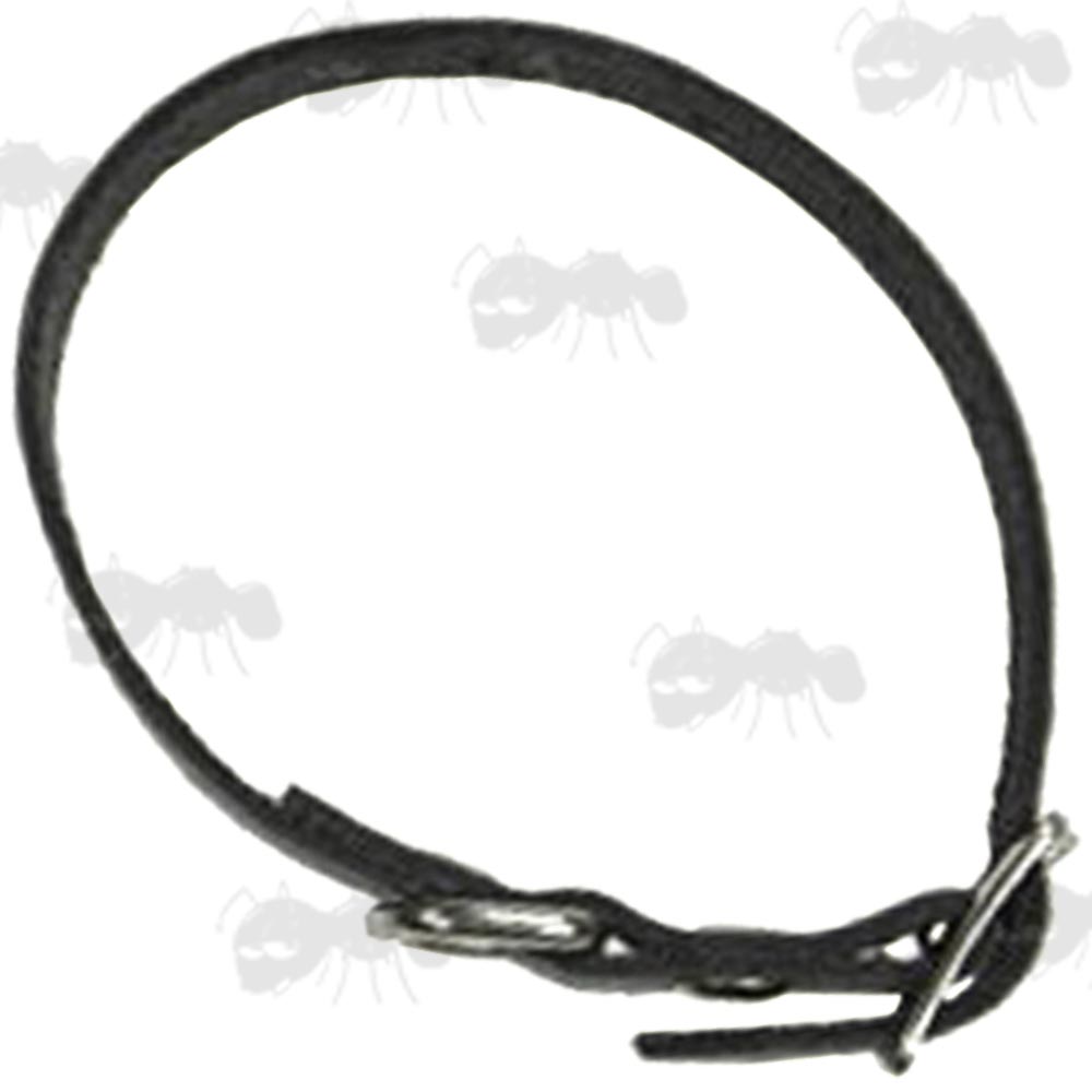 Black Leather Ferret Collar with Metal Fittings
