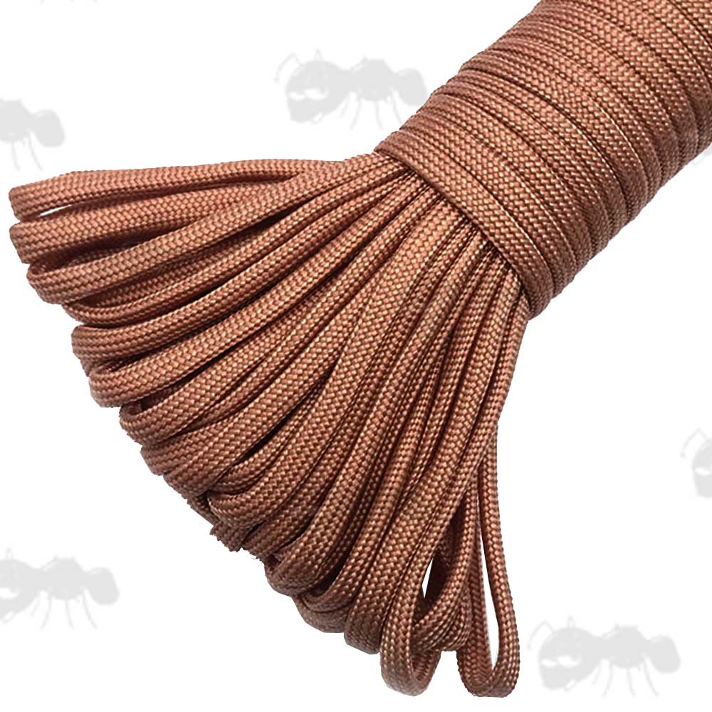 30 Metres Chocolate Brown Coloured Paracord