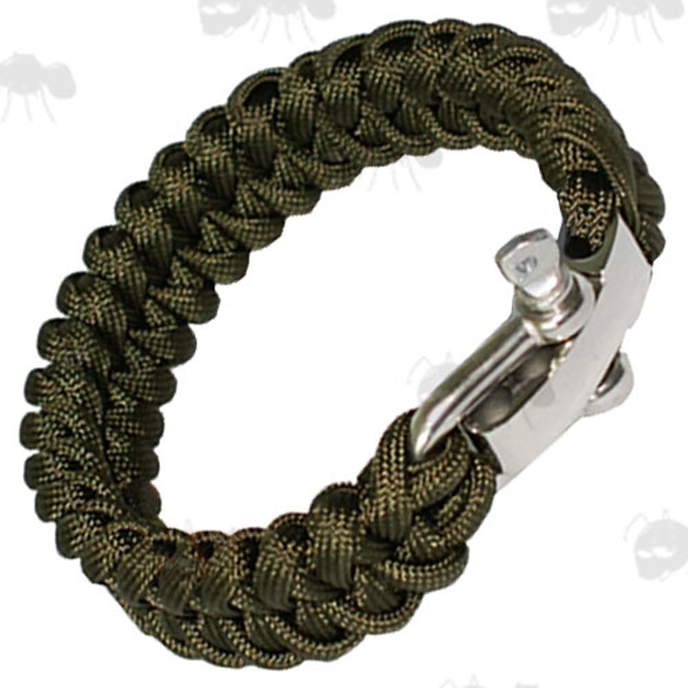 Paracord Bracelet with Adjustable Steel Shackle Free UK Postage