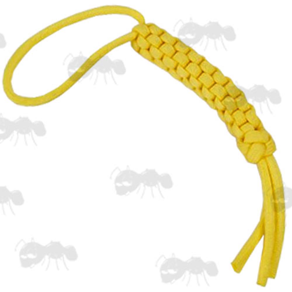 Yellow Square Weave Paracord Knife Lanyard