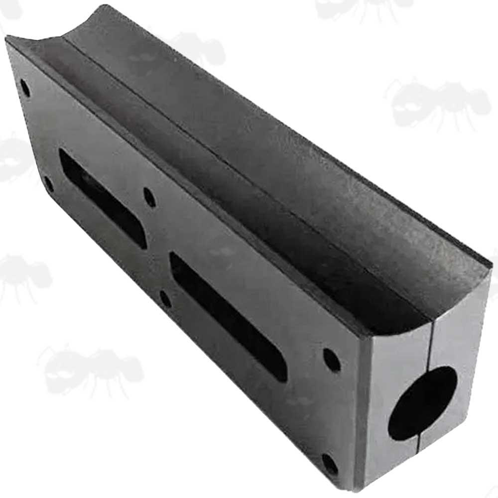 Curved Base View of The M-Lok Barrel Rail Adapter Base Mount for Artemis P15 Air Rifles