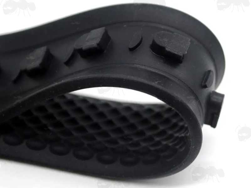 Black Golf Ball Textured Keymod Style Handguard Cover, Flexibility Shown with Folded View