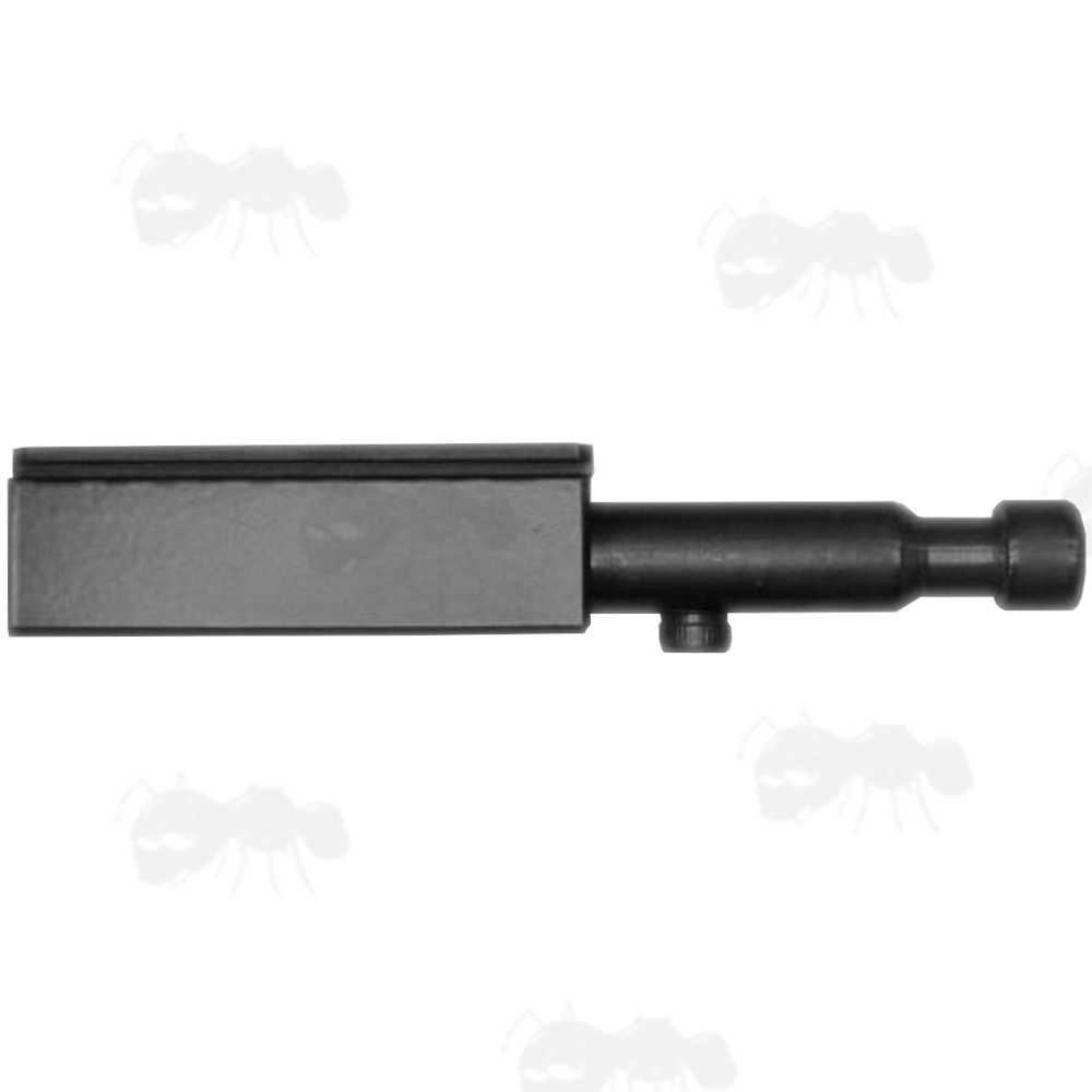 Side Profile View of The Anschutz Forend Rail Bipod Spigot Adapter