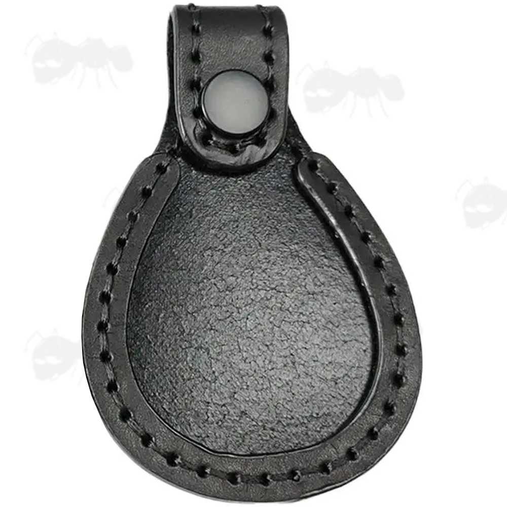 AnTac Black Leather Barrel Rest Boot Toe Protector with Black Stitching