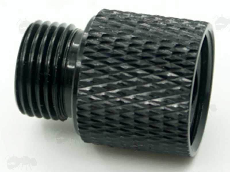 Airsoft Pistol to -14mm Counter Clockwise Thread Silencer Adapter with Thread Protector Fitted