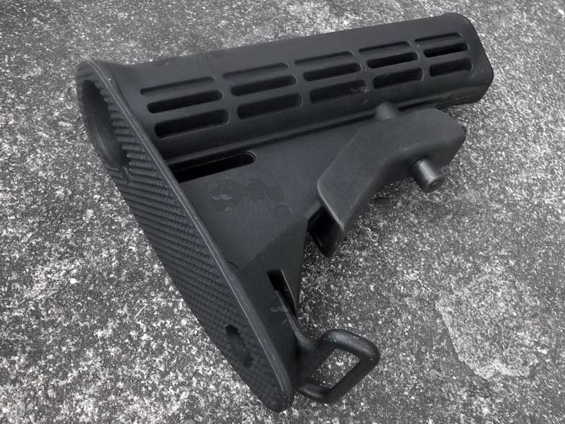 All Black AR-15 Six Position Collapsible Rifle Buttstock