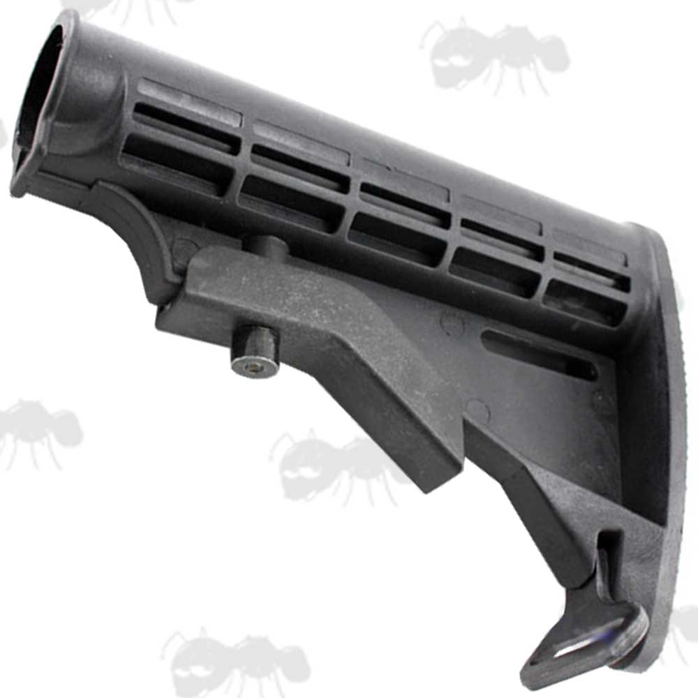 All Black AR-15 Six Position Collapsible Rifle Buttstock
