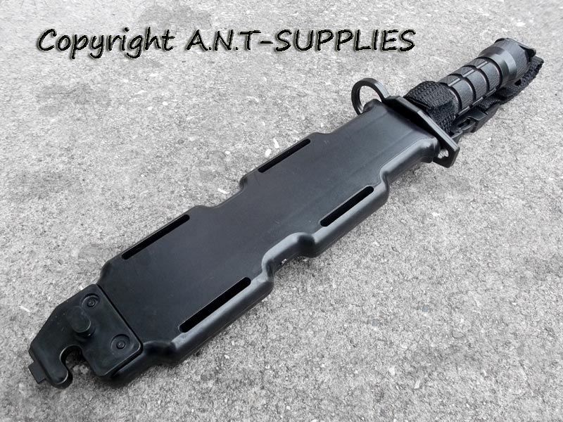 M9 Airsoft Rubber Bayonet for M4 / M16 AEG Rifles in Scabbard