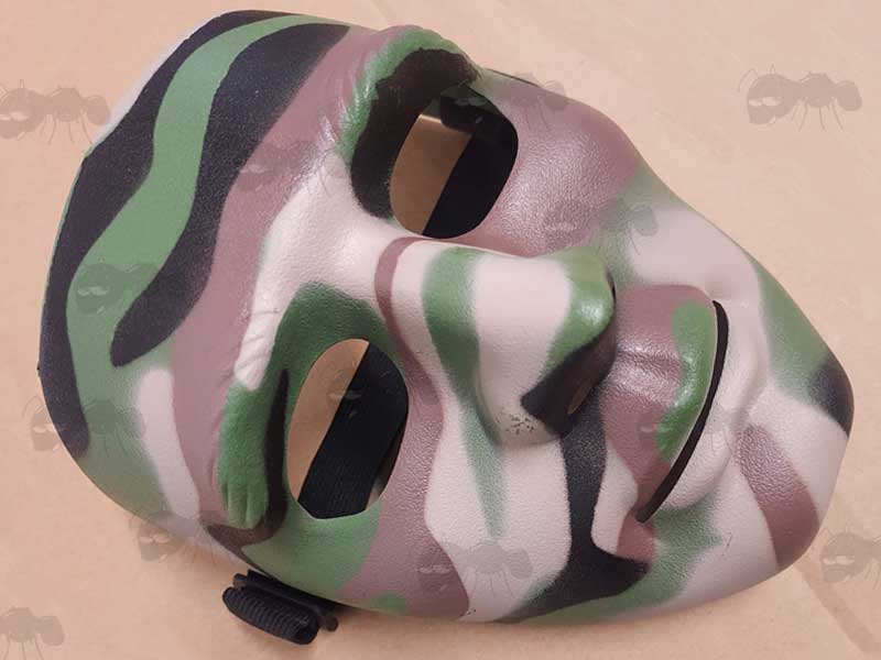 Camouflage Coloured Plastic Koei Man Face Airsoft Mask