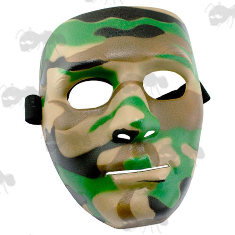 Camouflage Coloured Plastic Koei Man Face Airsoft Mask