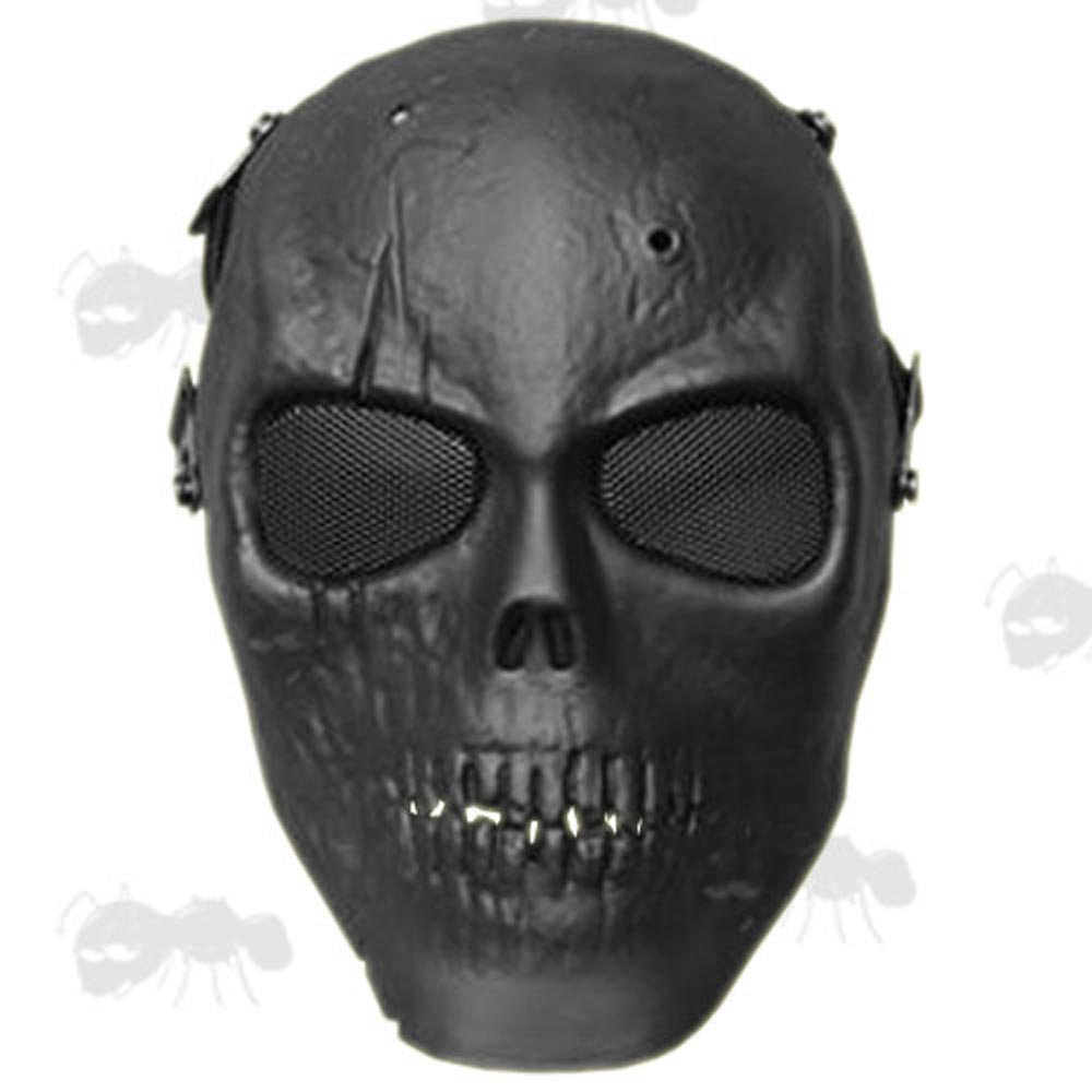 MO1 Black Full Face Skull Airsoft Mask
