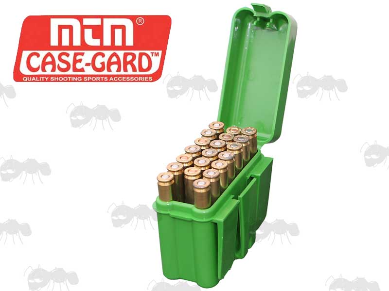 MTM RL-20 Belt Carrier Hard Green Plastic Ammo Box