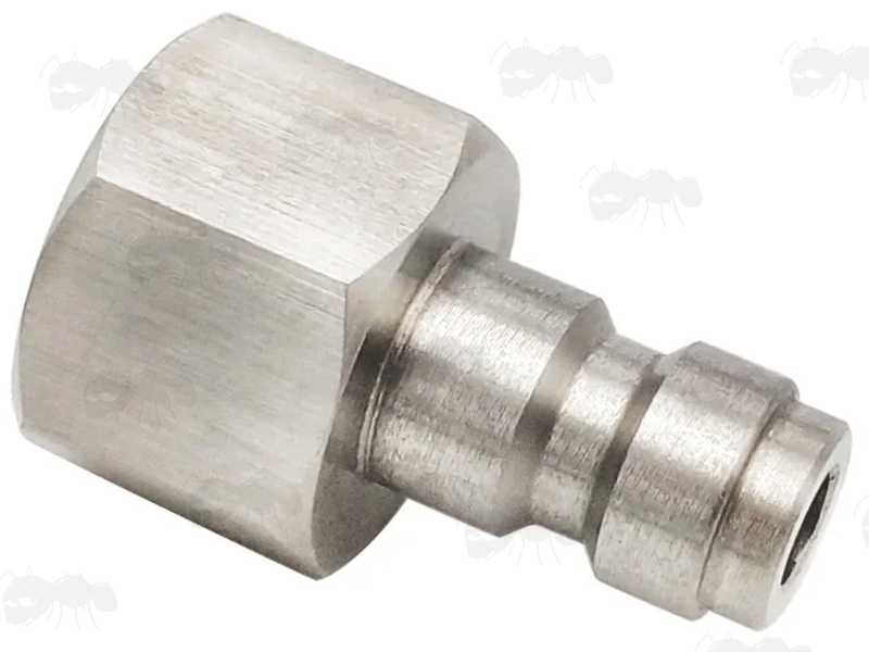 Side View of The Small Threaded CO2 Capsules To 8mm Quick-Attach Plug Adapter