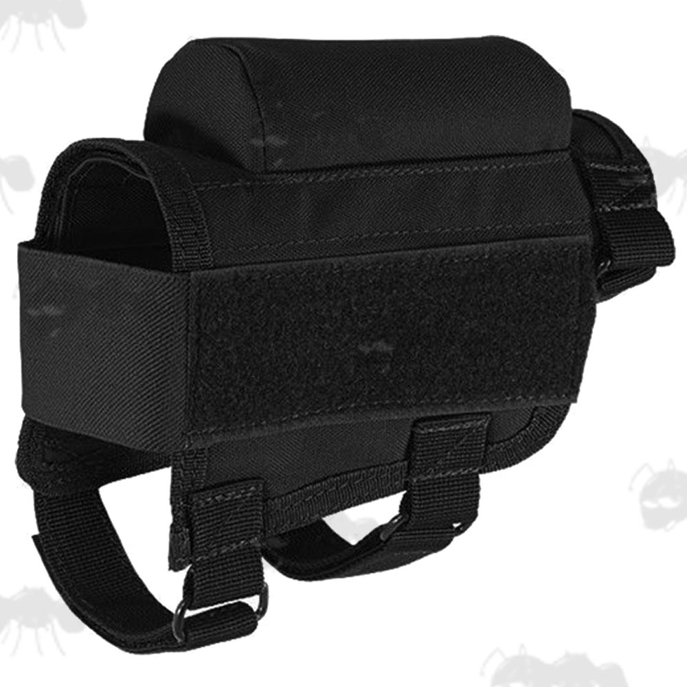 Black Rifle / Shotgun Butt Cheek Rest with Comb Raiser and Ammo Holder