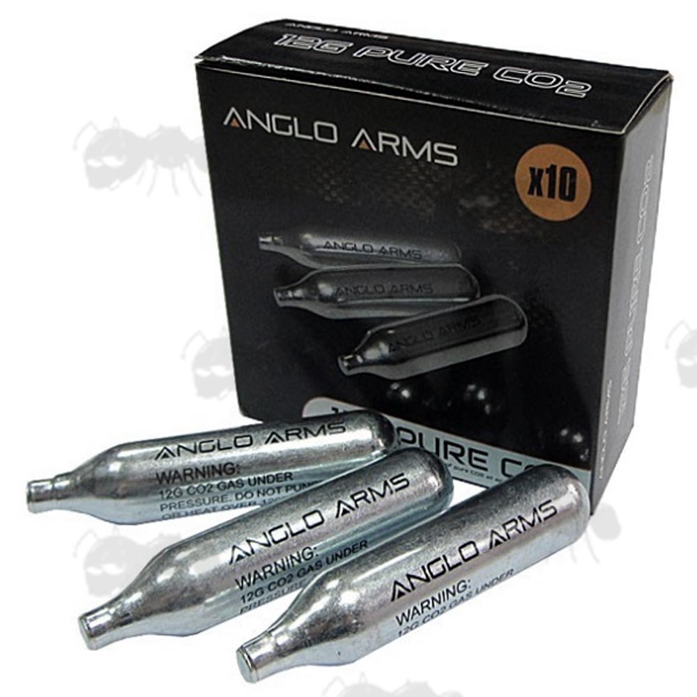 Anglo Arms 12g Co2 Gas Capsules Airgun C02 Cartridges Free UK Post
