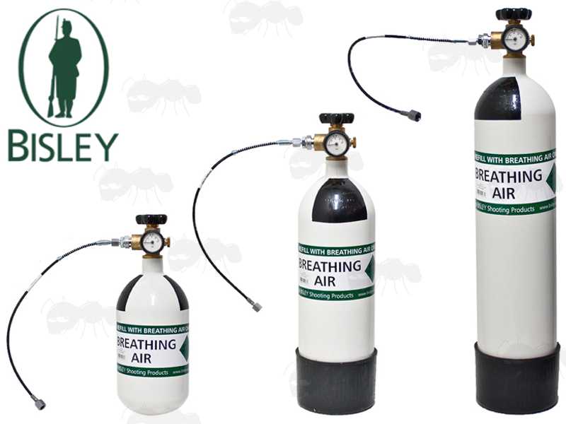 3, 5 and 7 Litre Bisley 300 Bar Air Cylinders with Valves