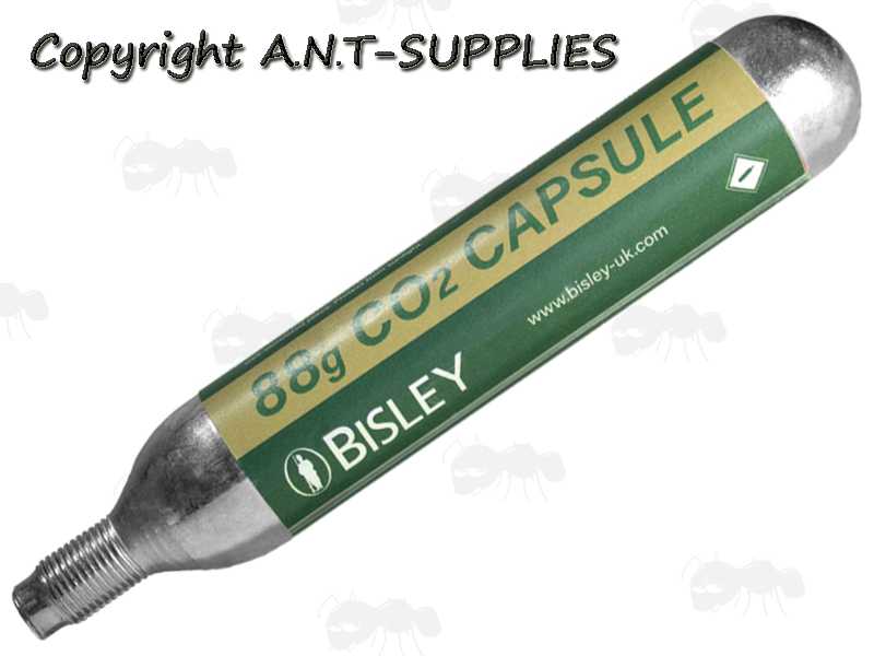 Large 88g Bisley CO2 Capsule with Threaded Fitting End