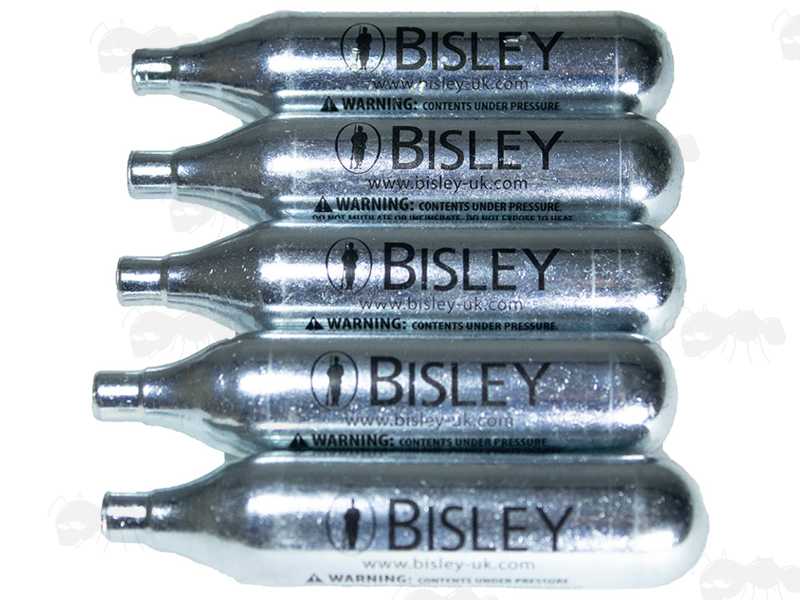 Five Bisley 12g Co2 Gas Capsules