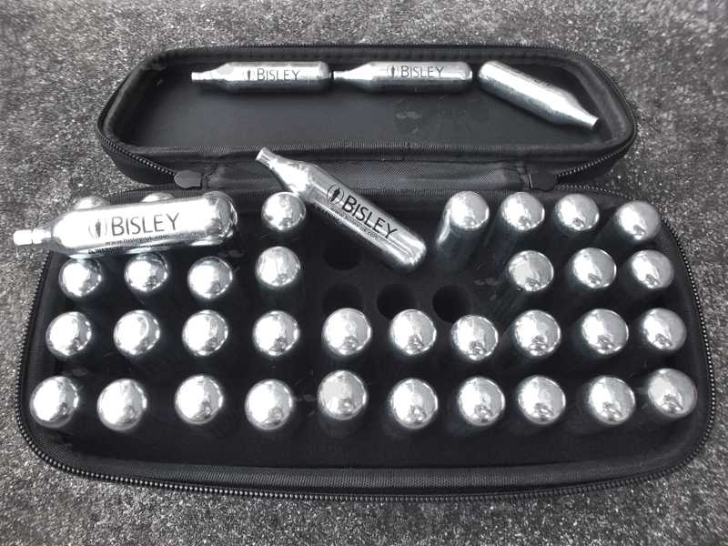 Forty Bisley 12g Co2 Gas Capsules In The Black Soft Canvas Storage Case