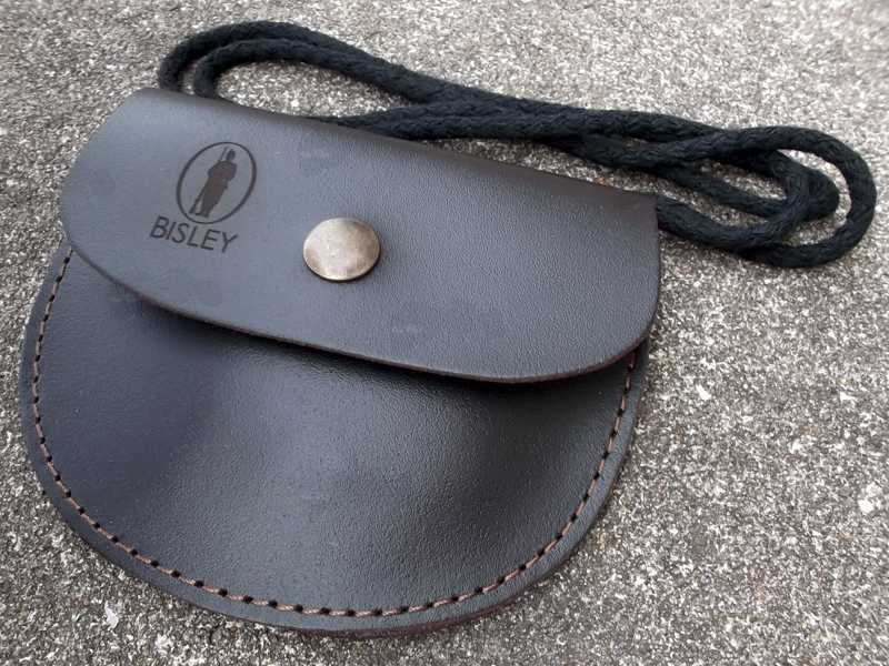 Bisley Brown Leather Airgun Pellet Pouch with Cord Necklace