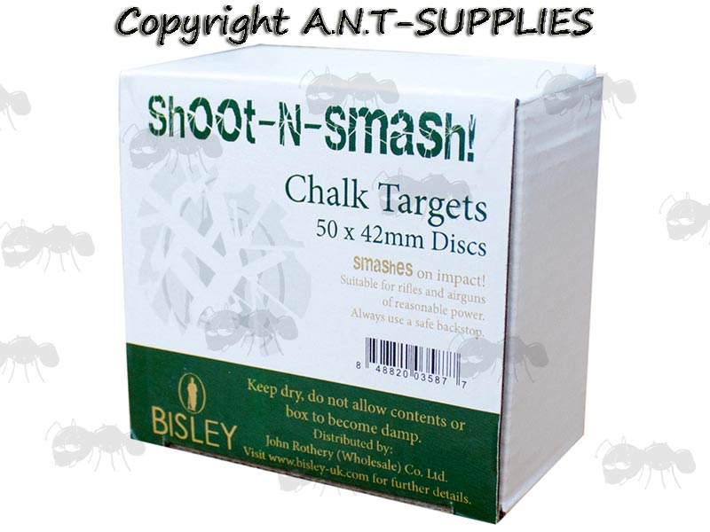 Box of 50 Bisley Shoot-N-Smash Chalk Target Discs