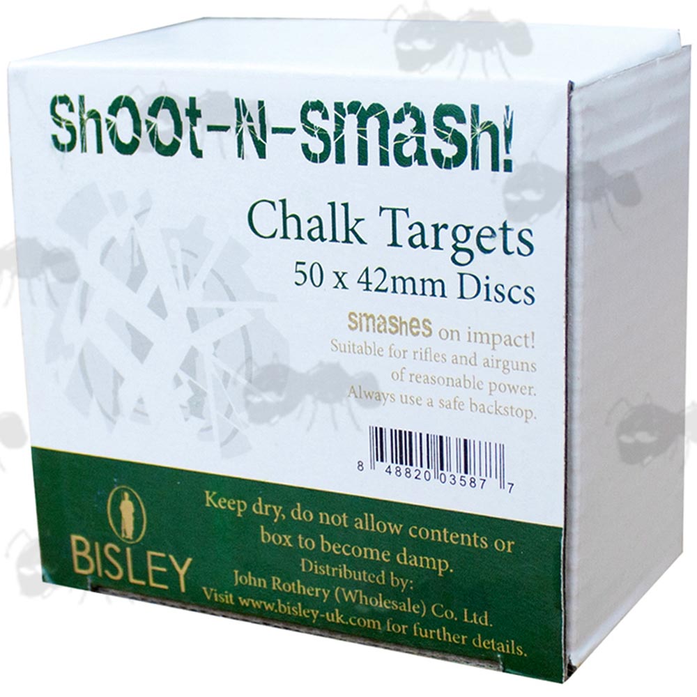Chalk Targets ShootNSmash 42mm by Bisley UK Freepost