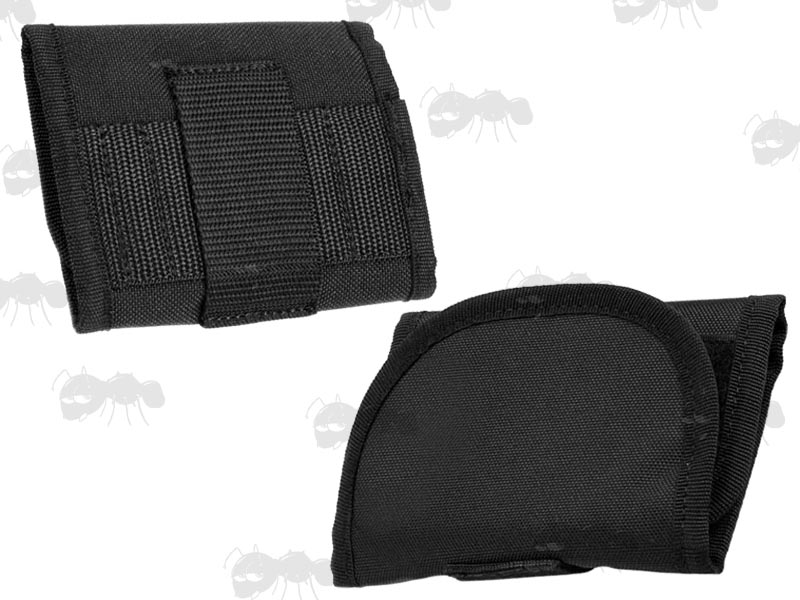 Front and Back View of The Black Canvas Rifle Cartridge Wallet