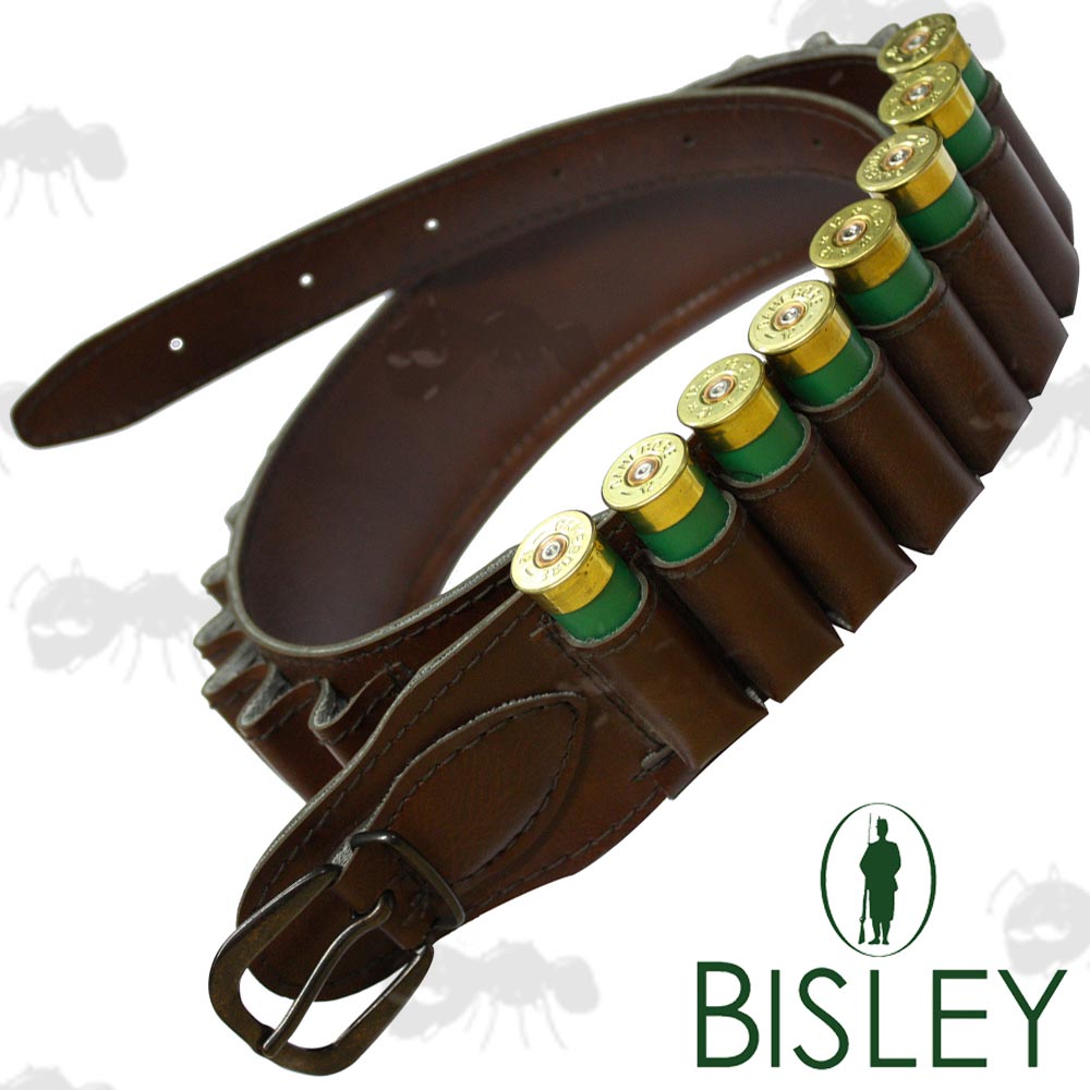 Faux Brown Leather Shotgun Cartridge Belt