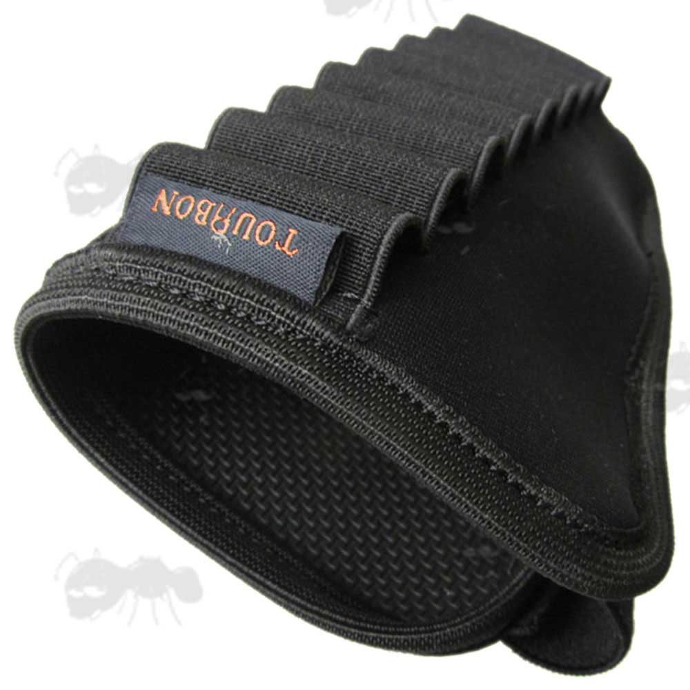 Tourbon Black Neoprene Rifle Buttstock Cover with Eight Elastic Cartridge Holders