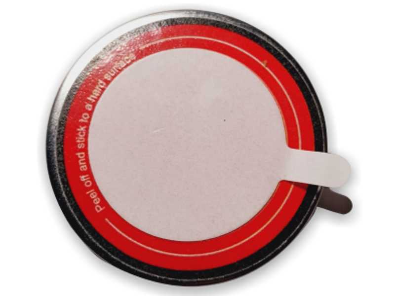 Self Adhesive Backing on a Flare Exploding Disc Target