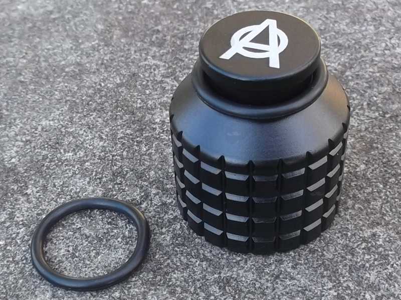 Black Anodised Metal Thread Protector Cap for HPA Tanks and CO2 Cylinder Regulators