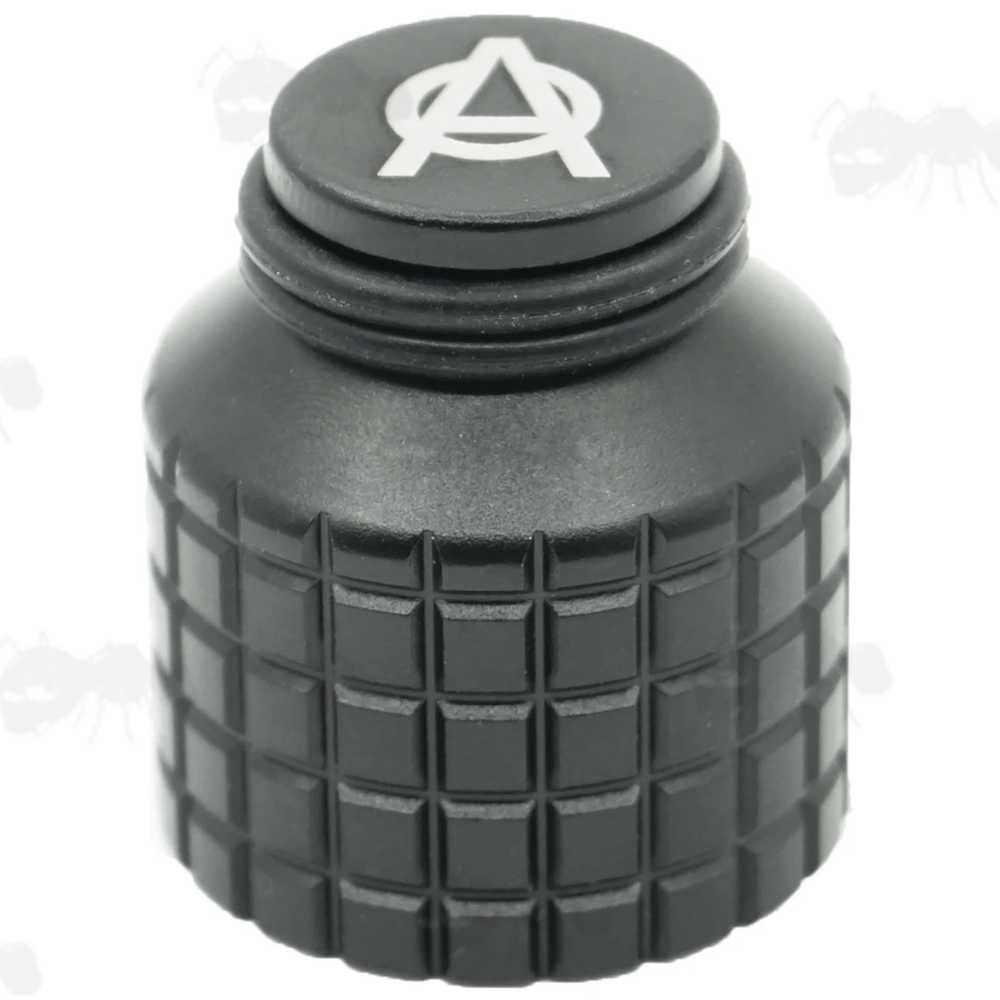 Black Anodised Metal Thread Protector Cap for HPA Tanks and CO2 Cylinder Regulators